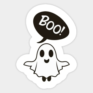 Funny Halloween ghost Sticker